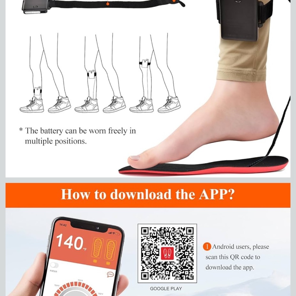 Electric Heated Insole with App Control - Picture 3 of 7